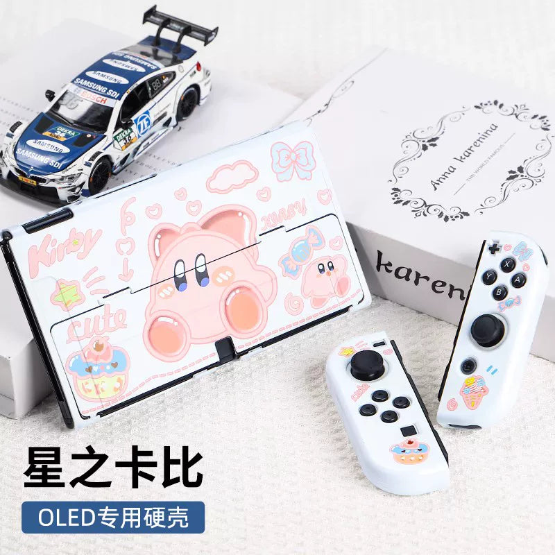 BijiBite keçid qoruyucu qabıq ns2 tutacaq örtüyü Nintendo keçidli sərt qabıq üçün uyğundur Kirby silikon yumşaq qabıq 2-ci nəsil oyun konsolu saxlama çantası oled ikinci nəsil tam aksesuar dəsti