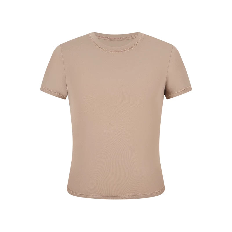 MosesQueen Qadınlar üçün Soyuducu Tez Quruyan Qısa Qollu Futbolka, Yay Fitnesi, İdman, Yoqa Topu