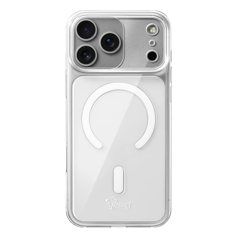 Apple iPhone17ProMax üçün uyğun olan Tastecase dachshund ultra nazik şəffaf maqnit telefon qutusu sararmayan MagSafe qoruyucu örtük yeni 16 sevimli puppy sadə 15 tam sərt qabıq