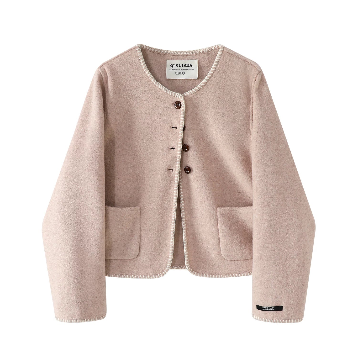 Cholisa Payız/Qış Chanel üslubunda yüksək səviyyəli zərif top 2025 qalınlaşdırılmış isti yun palto