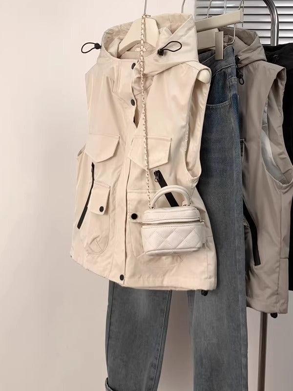 Böyük Ölçülü Qadın Qolsuz Yük Jileti, Yaz Yeni Gəlişi, Boş Formalı, Arıqladıcı Kardiqan Top