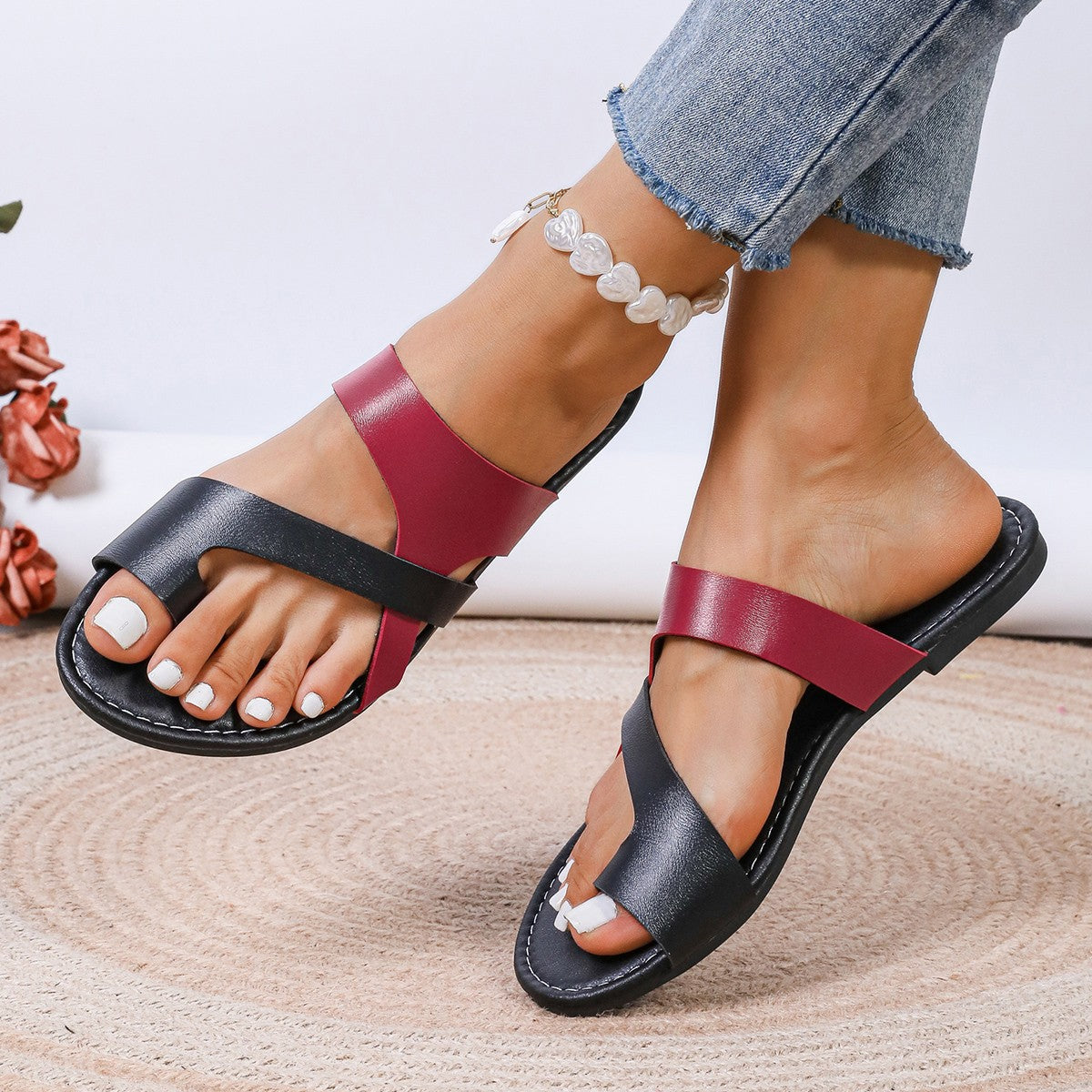 2025 Böyük Ölçülü Qadın Ayaqqabıları Toe ver Fashion mfort Flat Hee