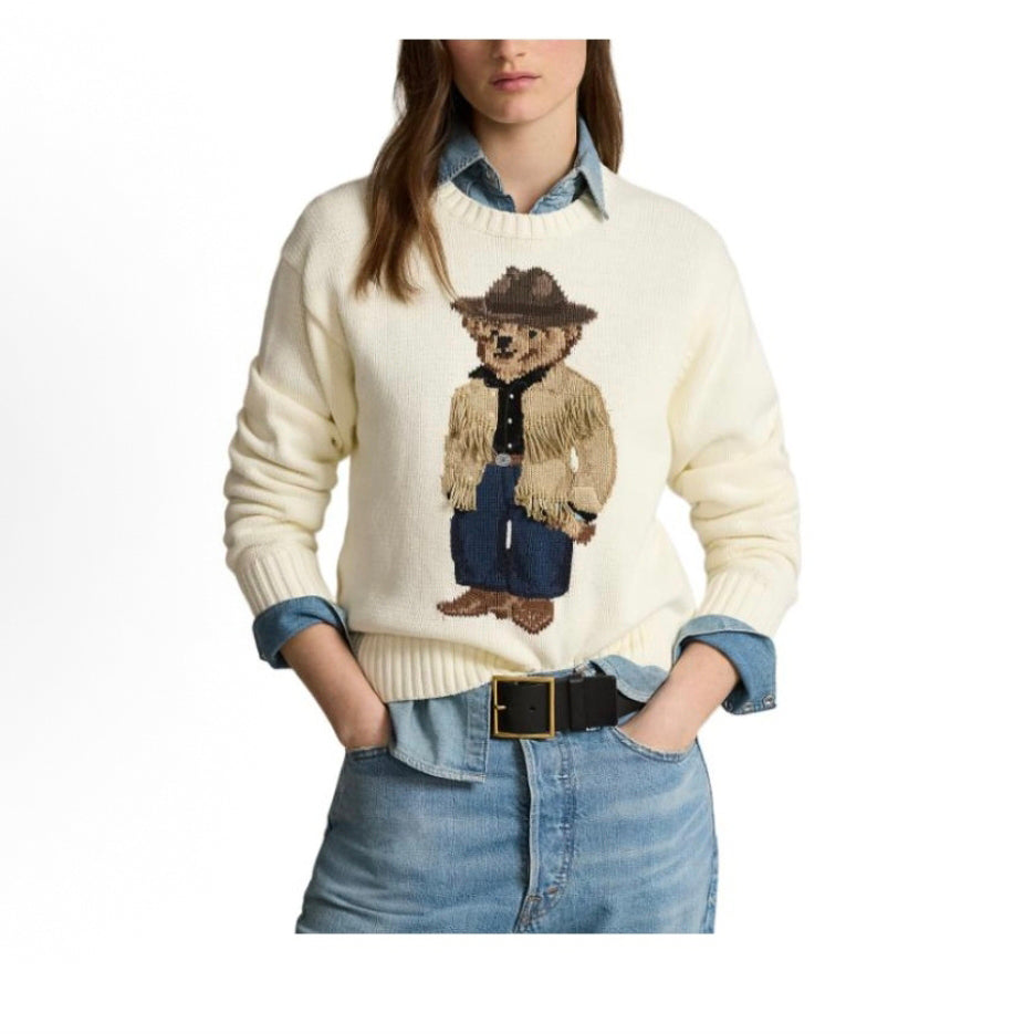 Qadın Sviteri R*L Saf Pambıq 2025 Erkən Yaz Ayı Trikotajı