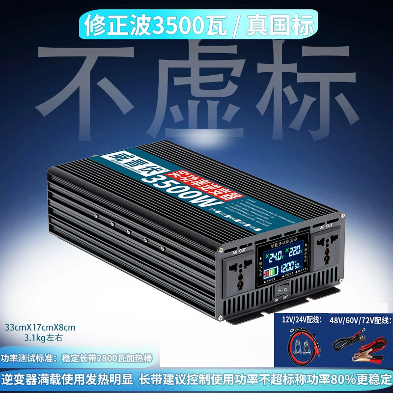 Saf Sinus Dalğası İnverteri 12v24v-dən 220V-ə qədər Avtomobilə quraşdırılmış Yüksək Güclü 48 V60v72 Neytral Əks Gərginlik