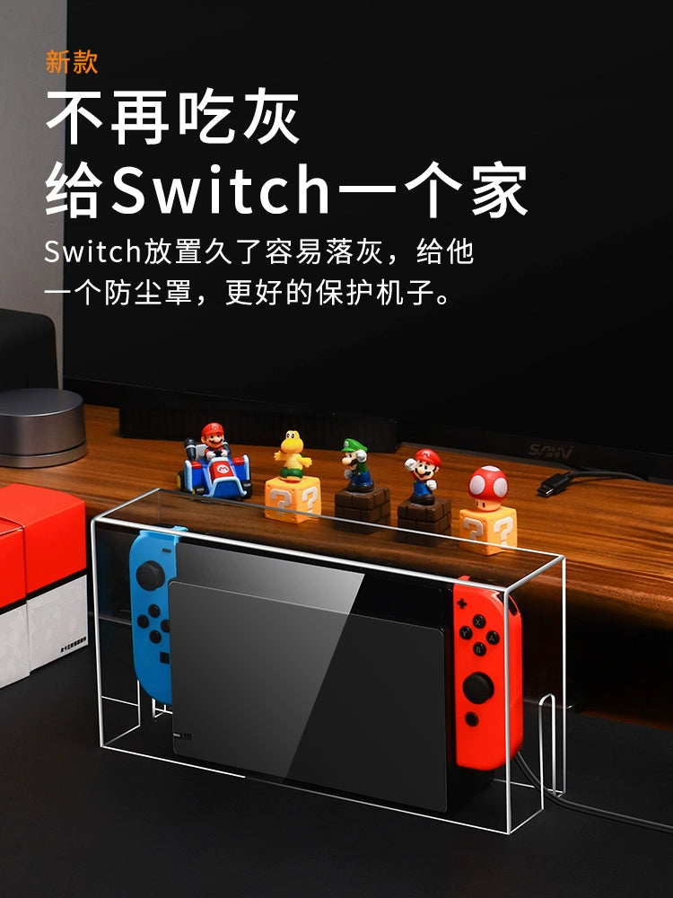 Youchengbang açarı toz örtüyü Nintendo keçidli oyun konsolu baza qutusu ns2 şəffaf örtük oled dəsti akril qoruyucu qabıq saxlama qutusu 2-ci nəsil paketi 2-ci nəsil aksesuar qapağı üçün uyğundur