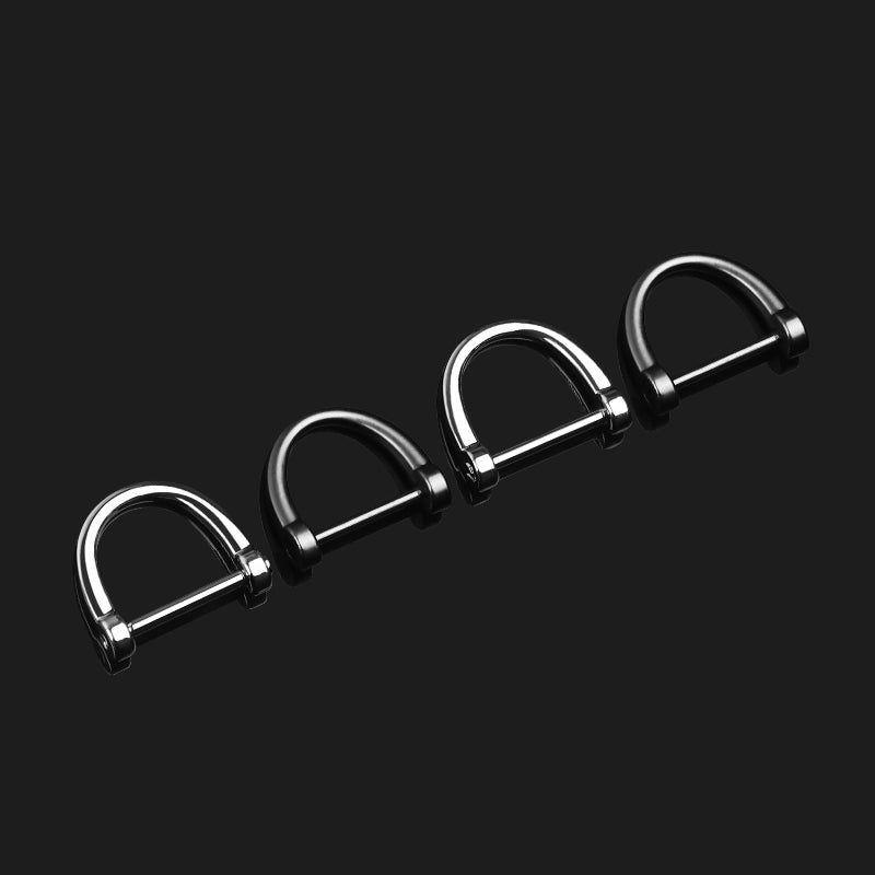 Metal Kişilər üçün Zərər Əleyhinə Fiqurlu-8 At nalı tokalı Avtomobil Açar Zənciri Üzəngi D-Şəkilli Tokalı Avtomobil Pult Konnektoru Üzüyü