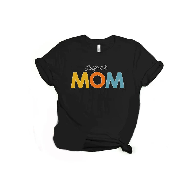 Koreya üslubunda oğlan və qız uşaqları üçün yay ağ hərfli futbolka, dairəvi yaxalı, qısa qollu gündəlik.