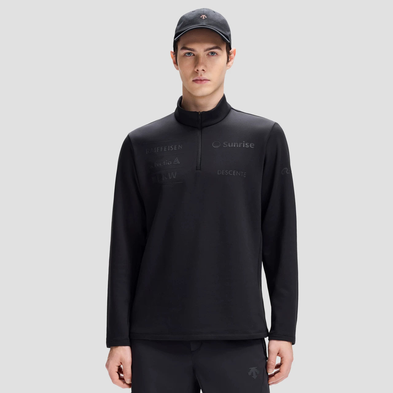 DESCENTE SKI STYLE Seriyası İdman Gündəlik Kişilər üçün Uzaq İnfraqırmızı Yun Astarlı Uzunqol Trikotaj Sviter