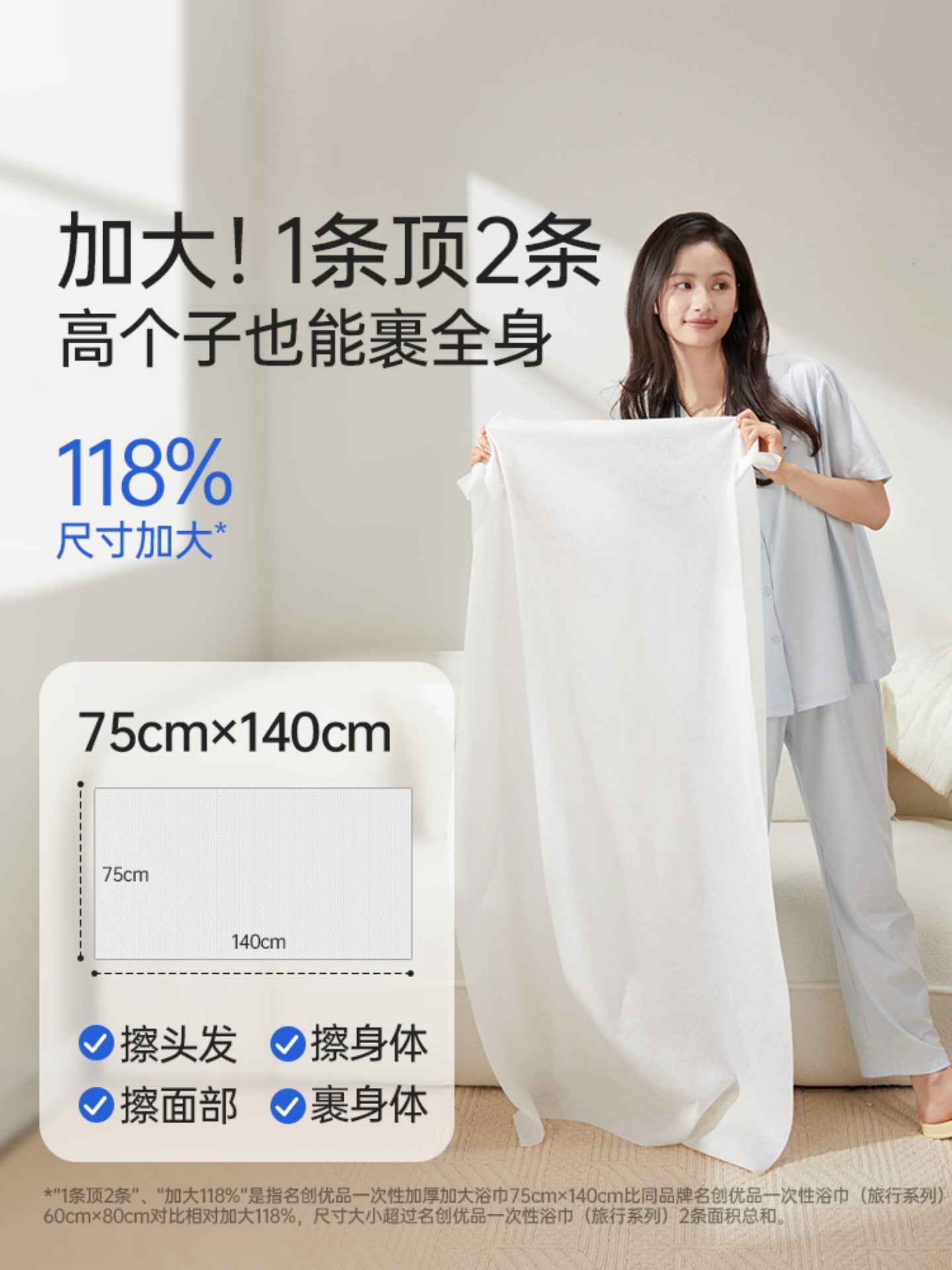MINISO birdəfəlik hamam dəsmalları, sıxılmış dəsmallar, qalınlaşdırılmış və böyüdülmüş, ayrıca qablaşdırılmış səyahət ləvazimatları