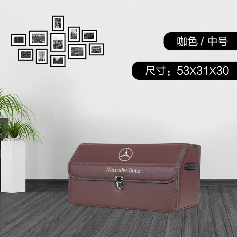 Suitable for Mercedes-Benz GLC/GLB/GLE trunk storage box, C200L, E260L. Interior organizer.