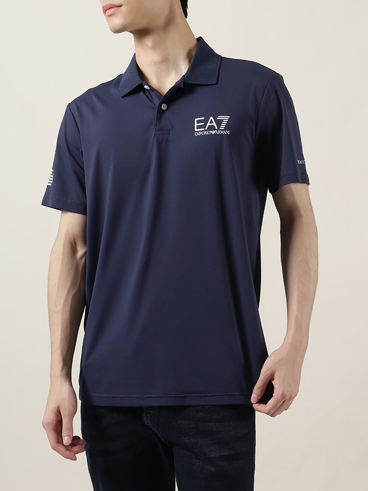 Armani EA7 Men's Logo Printed VENTUS7 Sports Short Sleeve Polo Shirt 8NPF23 PJEMZ