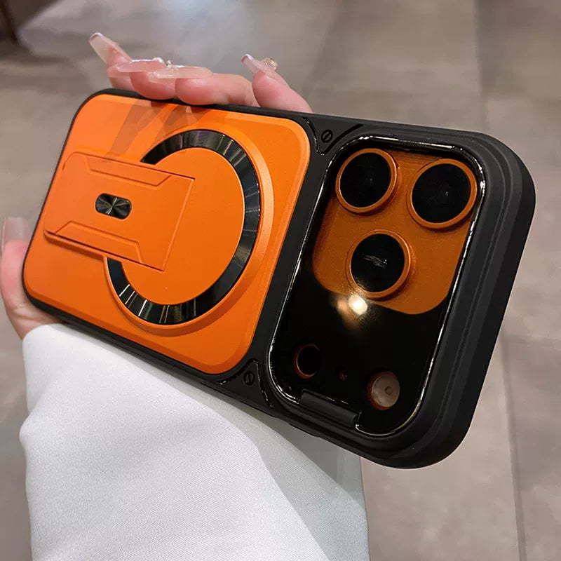 Apple 17ProMax mobil telefon qutusu, yeni flip lens filmi, hər şey daxil olan qoruyucu örtük, iPhone16pro sadə stend, maqnit emiş, yüngül lüks, kişilər və qadınlar üçün yüksək səviyyəli flip örtük 15 üçün uyğundur 14plurhui 13