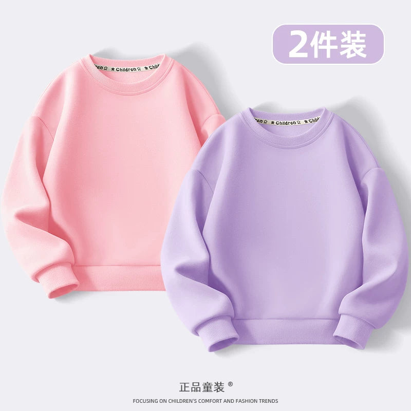 Kuromi Qızlar üçün Sweatshirt Payız/Qış 2024 Yeni Model Dəbli, Yun Astarlı Kürək Yaxalı Top Qızlar və Böyük Uşaqlar üçün
