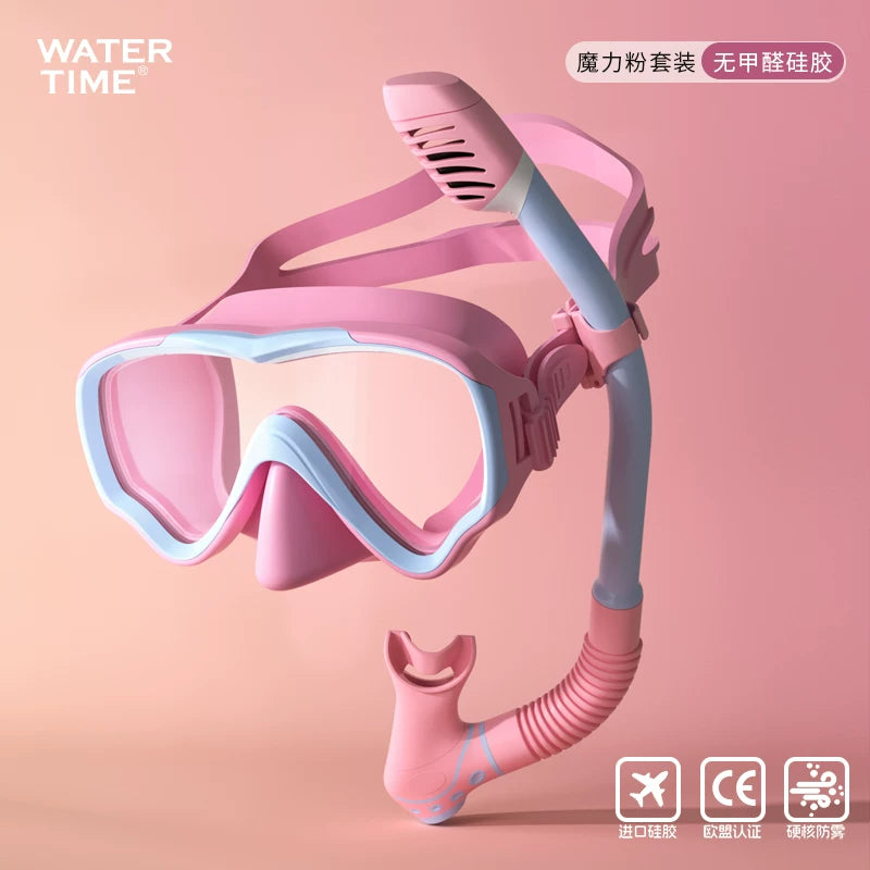 WaterTime uşaq dalğıc maskası snorkeling maskası nəfəs ala bilən üzgüçülük eynəkləri snorkeling Sambo dalğıc avadanlığı