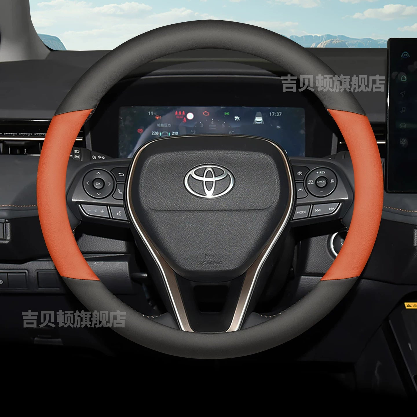 2026 Toyota Corolla/Levin L steering wheel cover, genuine leather, top layer cowhide, non-slip, sweat-resistant, for all seasons.