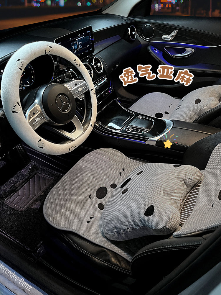 Avtomobil oturacaq üzlükləri, bütün mövsümlər üçün, premium kətan parçalar, sevimli, 25 üslub.