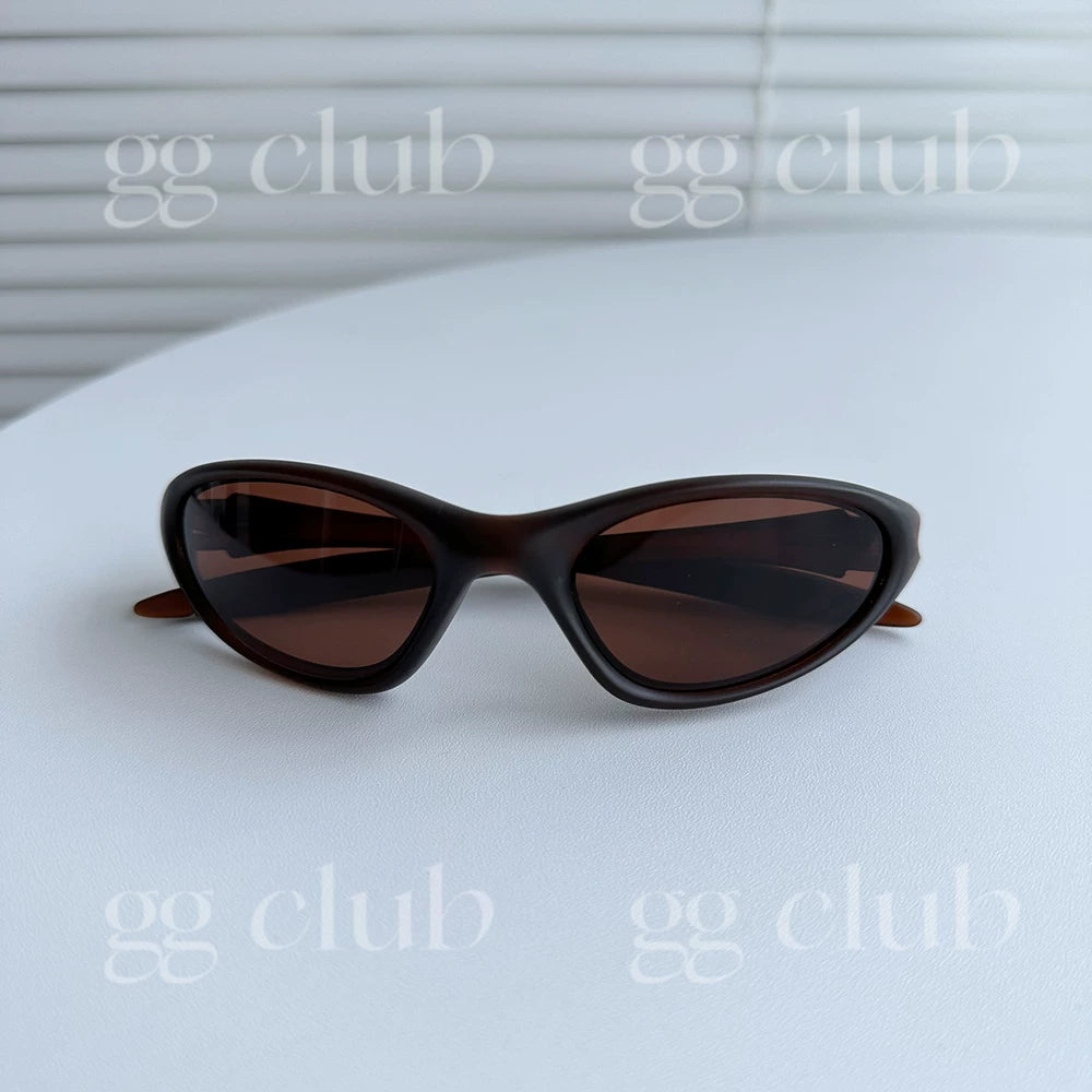Retro ağır sənaye punk bir parça günəş eynəyi TR90 materiallı velosiped əleyhinə UV günəş eynəkləri kişilər və qadınlar üçün