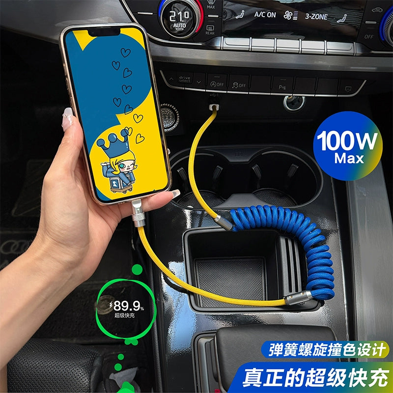 Tətbiq edilə bilən CarPlay Avtomobilə quraşdırılmış USB kabel Volkswagen BMW Audi Mercedes-Benz Yay Çıxarılan Avtomobil Doldurma Kabel