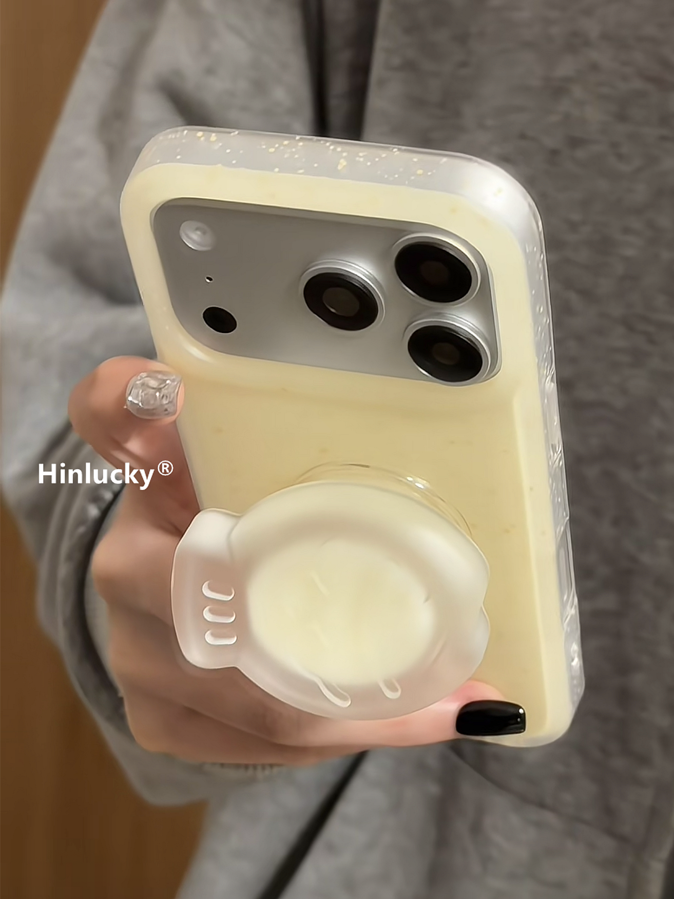 Hinlucky sarı sıçrayan mürəkkəb sendviçi Taiyaki stendi Apple 17 mobil telefon qutusu iphone16promax ikiqat şaxtalı 15 yeni 14 yıxılmağa qarşı qoruyucu örtük 17pro super gözəl görünüşlü inçlər üçün uyğundur