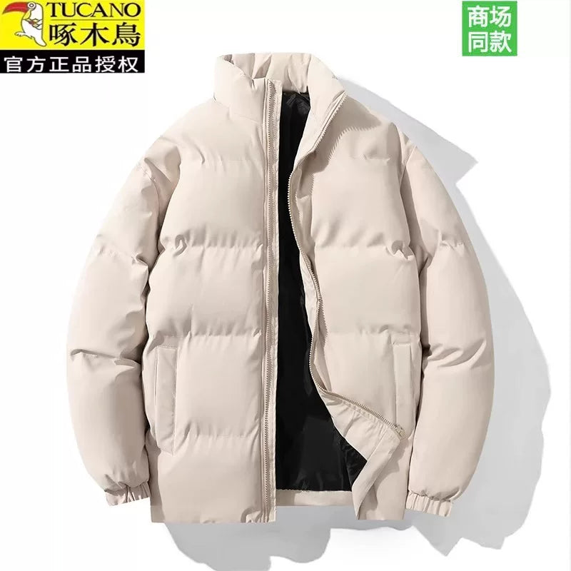 Woodpecker Kişilər üçün Aşağı Gödəkçə, Qış Şort Modeli, 2025 Yeni Gündəlik Pambıq Yastıqlı Gödəkçə, Başlıqlı, Çoxfunksiyalı, Qalın Pambıq Yastıqlı Palto, Dəbli