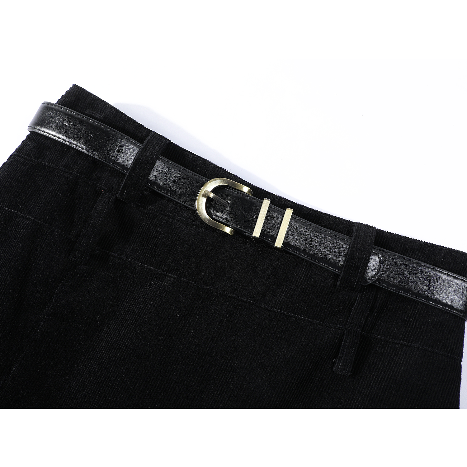 Cholisa Qara Mini Ətək Qadınlar üçün 2025 Yeni Stil Yüksək Belli Bütöv Rəngli Çoxfunksiyalı Mərmər Payız və Qış Bədən üçün A-xəttli Ətək