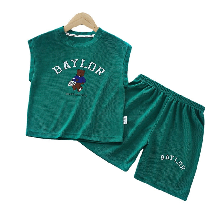 Oğlanlar Qızlar üçün körpə geyimləri Futbolka Şortlar uşaqlar üçün Pambıq Yay