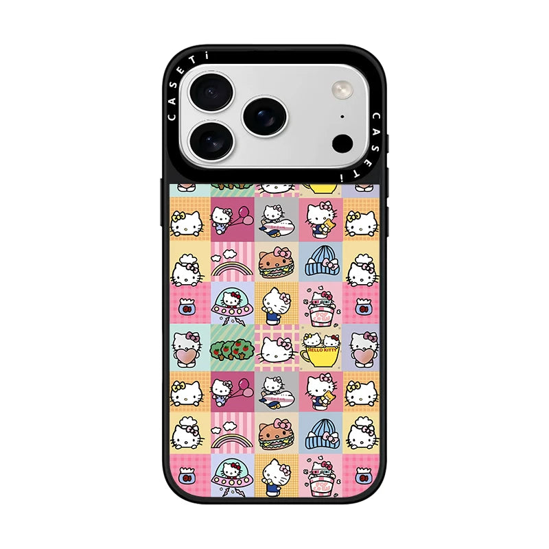CASE Hello Kitty Hamburger Etiket Telefon Qutusu, iPhone 17 Pro Max Telefon Qutusu ilə Uyğundur 16/15/14 Plus, Trend Brend, Populyar Onlayn Məşhur Stil, Maqnit Əlavəsi