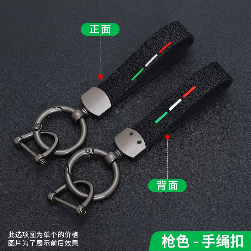Personalized metal car key chain, unisex creative pendant, key chain, high-end glow-in-the-dark universal key lanyard