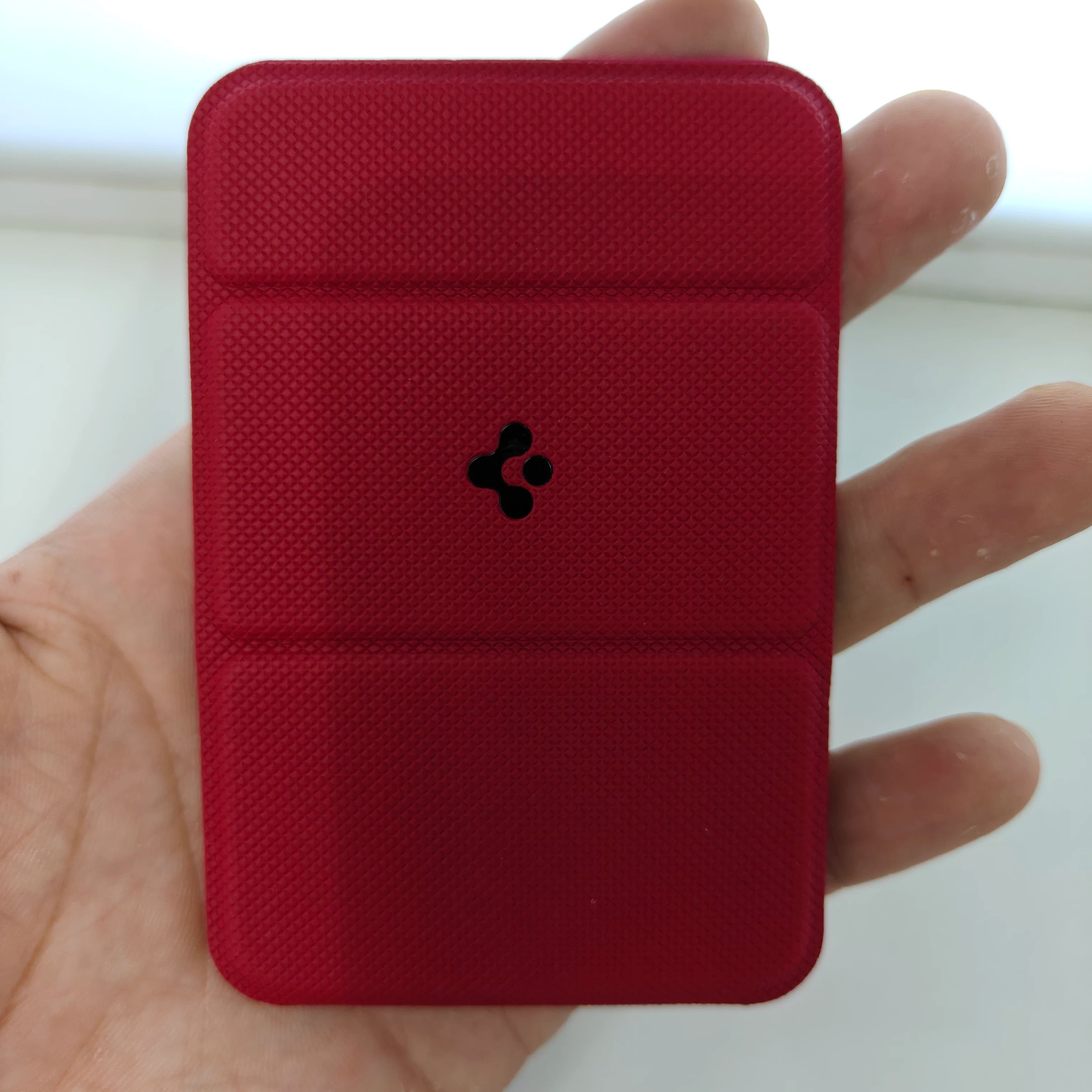 Apple iPhone 16/15/14/13 ilə uyğun Spigen maqnit kart tutacağı/telefon dayağı, portativ arxaya quraşdırıla bilən kart tutacağı.