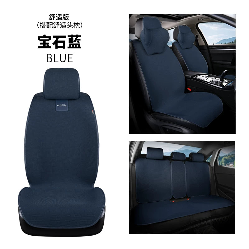 Yüksək keyfiyyətli avtomobil oturacağı yastıqları, bütün mövsümlər üçün universal kətan nəfəs alan oturacaq üzlüyü, yarıqapalı oturacaq üzlüyü, bağlama tələb olunmur.