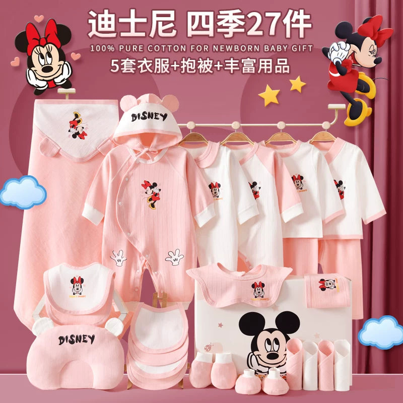 Disney təmiz pambıqdan hazırlanmış payız və qış üçün hədiyyə geyim dəsti, yeni doğulmuş körpələr, körpələr və bir aydan yuxarı körpələr üçün.