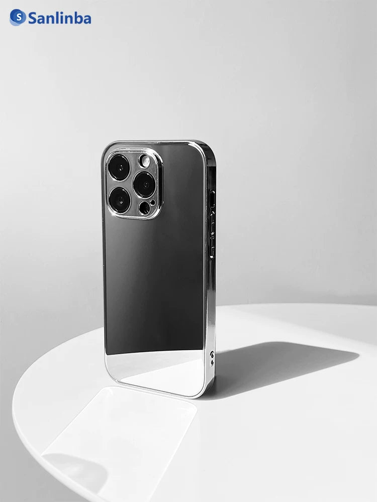 Apple iPhone17ProMax mobil telefon üçün uyğun yüksək keyfiyyətli şüşə güzgü kosmetik güzgü minimalist və sadə 16/15/14 Samsung qatlanan ZFold4/Huawei Mate50/P40