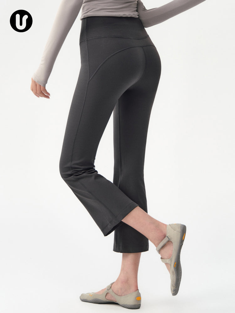 Qadınlar üçün mikro döşənmiş yoqa şalvarları, yüksək belli kalça qaldıran fitnes şalvar dəsti, Pilates məşq paltarı, qaçış idmanı səkkiz nöqtəli şalvar