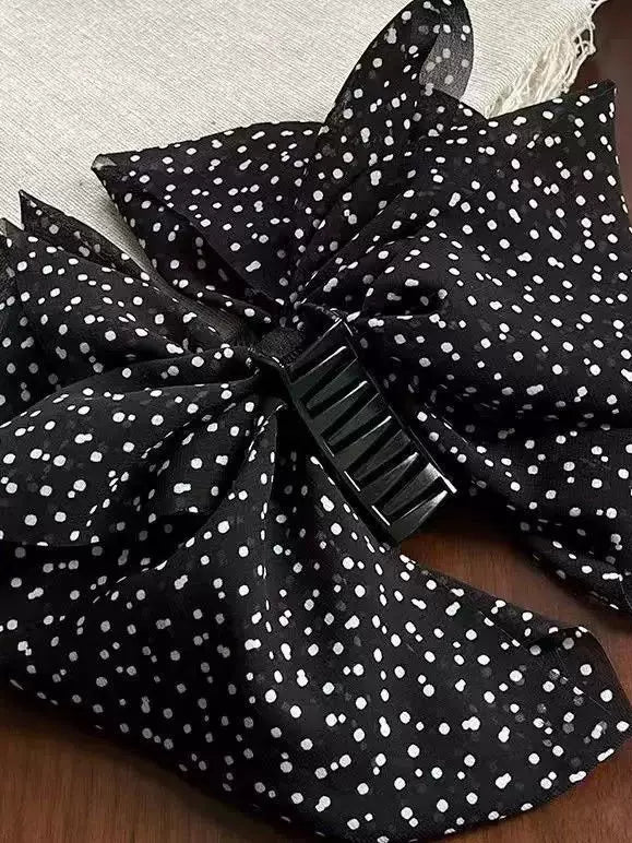 Qadınlar üçün Yapon və Koreya moda nöqtəli yay saç tutucu, çox yönlü xasiyyət, pəri baş geyimləri, atmosfer tutucu at quyruğu klipi