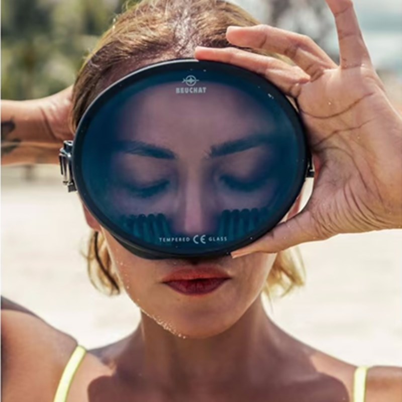 White Tip Shark Beuchat SUPER Retro Dalğıc Maskası Pulsuz Dalğıc Ağciyər Maskası Dalğıc Dəsti Snorkeling
