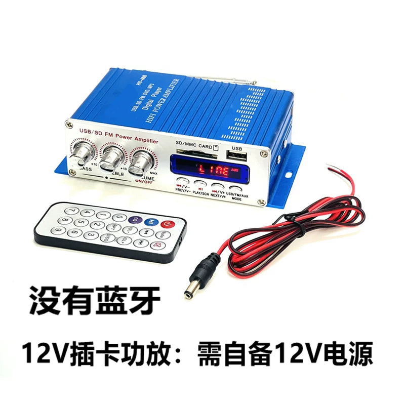 5.0 Bluetooth 12V ev güc gücləndiricisi stereo 2*50W iki kanallı dinamik güc gücləndirici modulu U disk SD kart