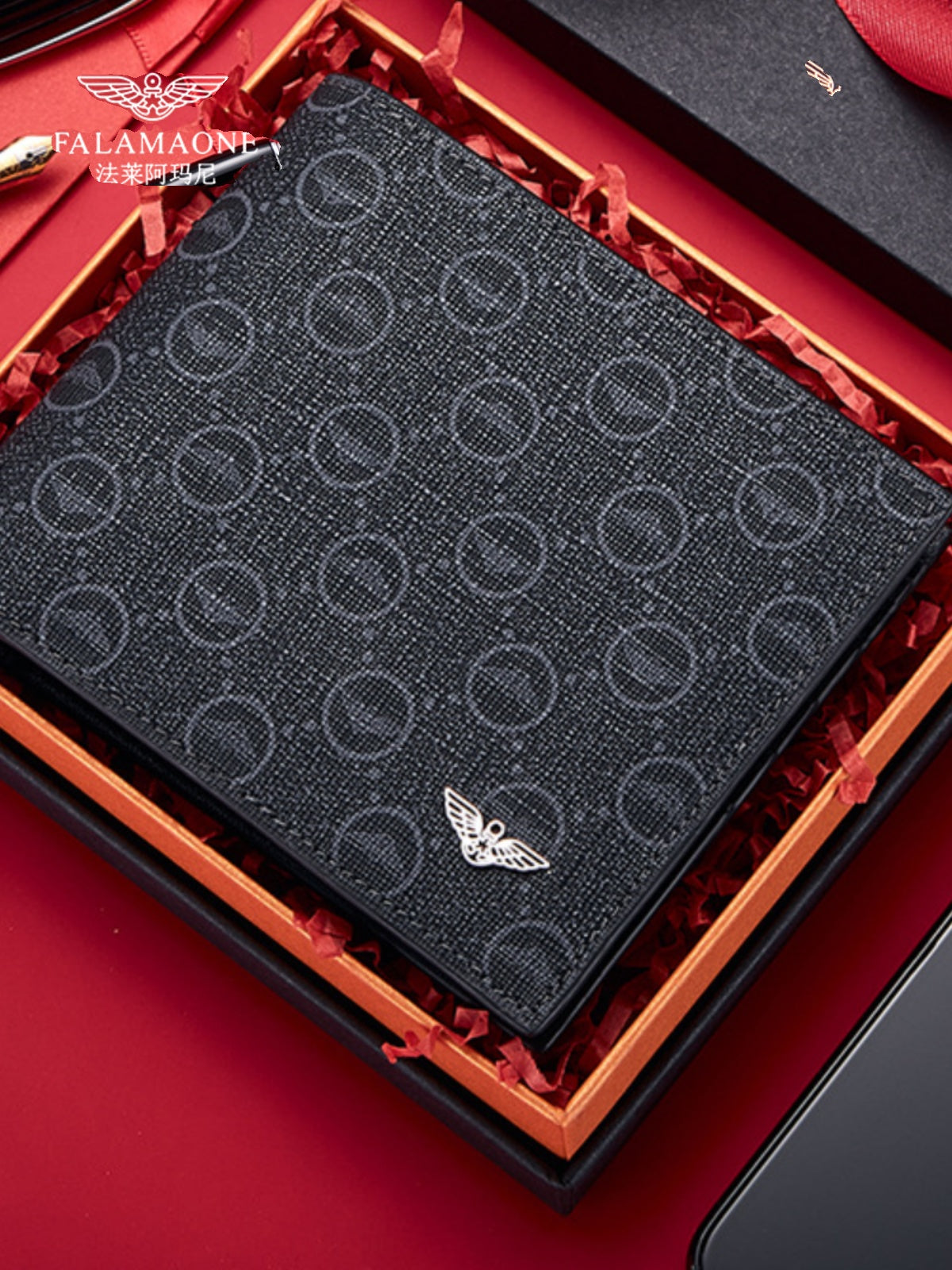 Fala Armani Kişi Qısa Pulqabı, Biznes Yüksək Səviyyəli Dəri Pulqabı, Ərin Ad Günü Hədiyyəsi, 2025 Yeni Trend Stil