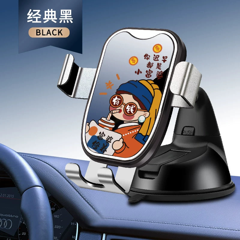 2024 New Car Phone Holder, Universal Suction Cup Navigation Mount, Gravity Controlled Phone Holder