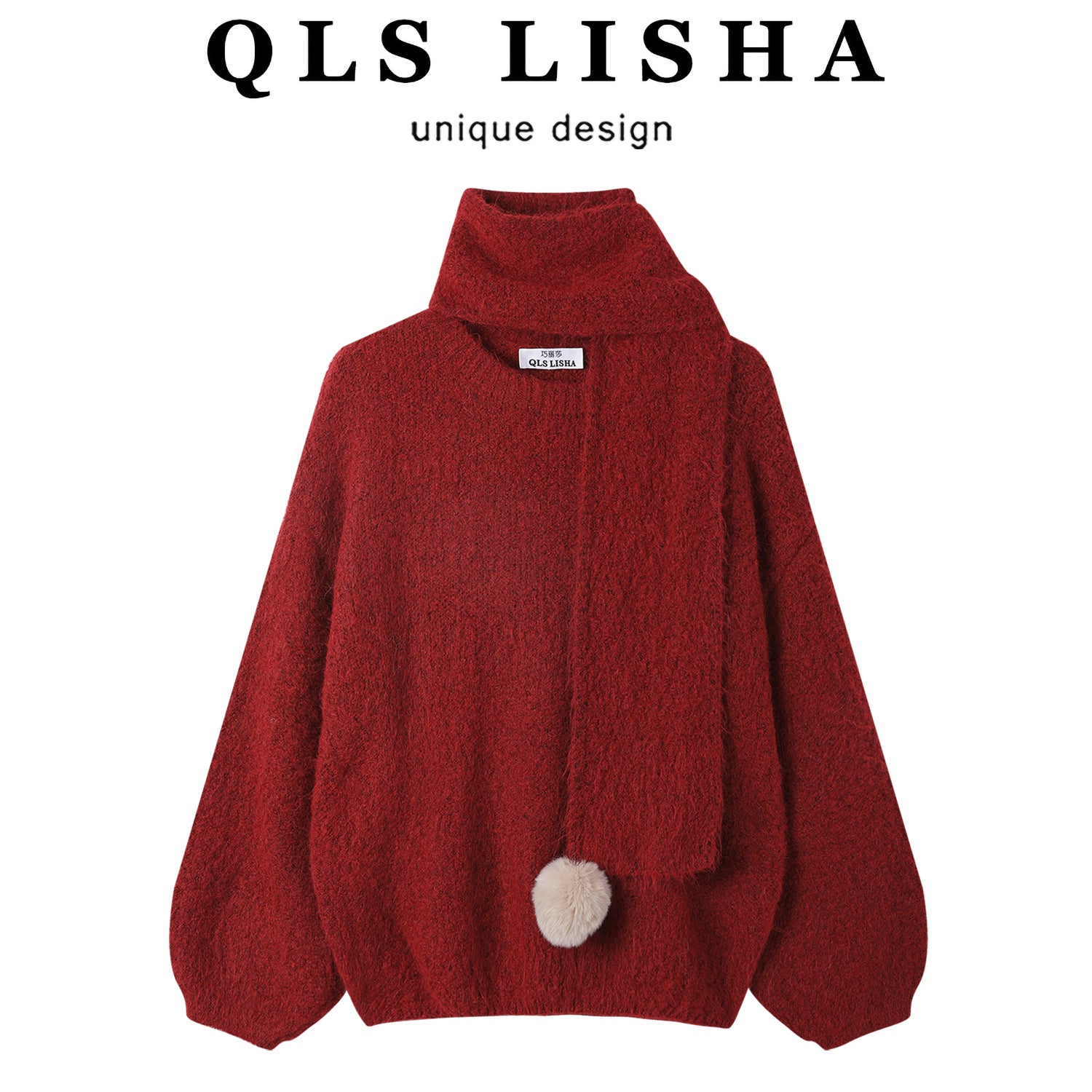 Qadınlar üçün Cholisa Yeni il Milad Qırmızı Sviter, 2025 Yeni Qış Stili, Super Şirin Yumşaq və Rahat Trikotaj Top