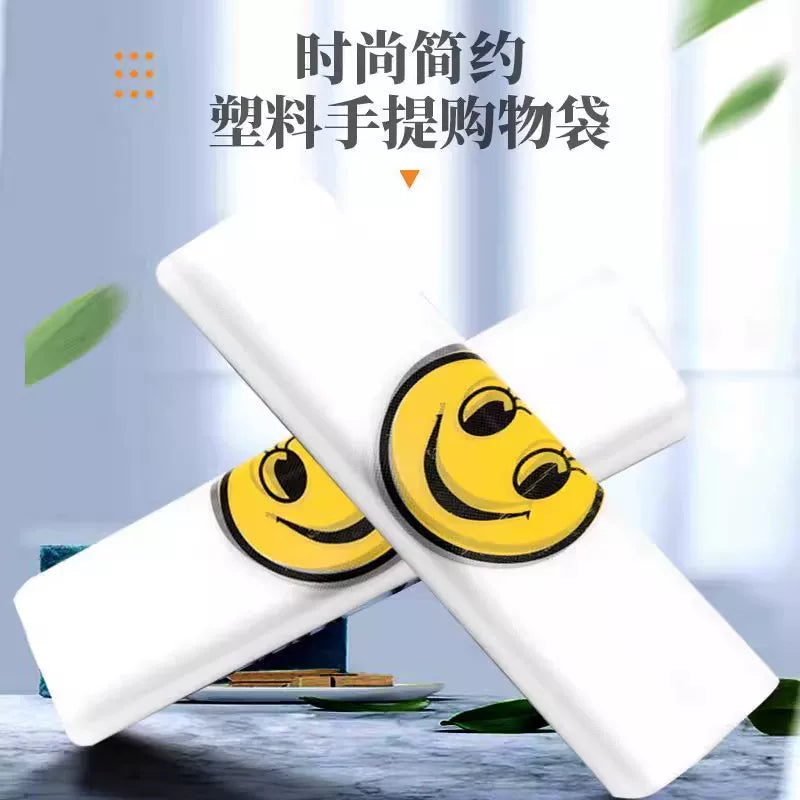 Plastik torba smiley face plastik torba supermarket paket çantası əl çantası rahatlıq çantası