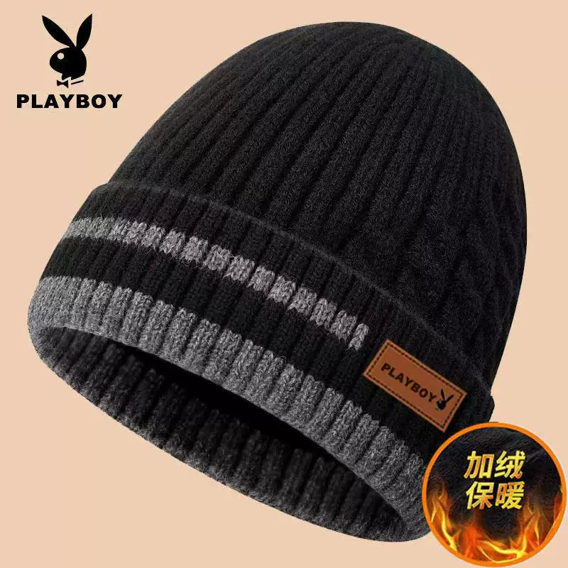 Playboy Kişi Papağı, Payız/Qış Yun Papaq, İsti və Qalınlaşdırılmış Yun Astarlı, Velosiped Qulağından Qoruyucu, Yeni Stil