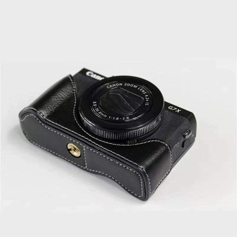Canon G7XIII G5X2 kamera çantası yarım dəst G1X2 G7X2 G1X3 G7X3 baza dəri qutusu üçün uyğundur