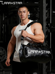 Laura Star 0088 fitness çantası ağız qardaşı eyni stil idman məşq çantası kişi böyük tutumlu tək çiyin diaqonal saxlama çantası