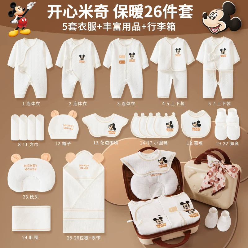 Disney Yenidoğulmuş Körpə Geyimləri Hədiyyə Dəsti - Yenidoğulmuşlar, Bir Aylıq Bayram və Yüksək Səviyyəli Hədiyyə üçün İdealdır