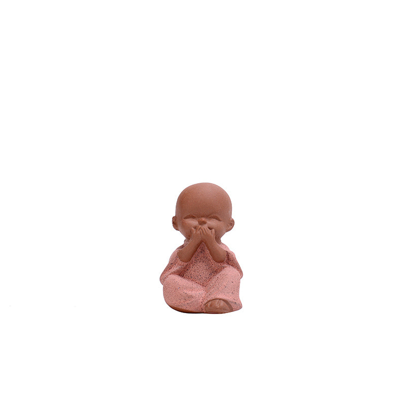 Bənövşəyi Qum Dörd Kiçik Rahib Çay Pet Butik Barmaq ucu Mini Becərilə bilən Yaradıcı Ornamentlər Zen Çay Dəsti Aksesuarları Çiçək qabları