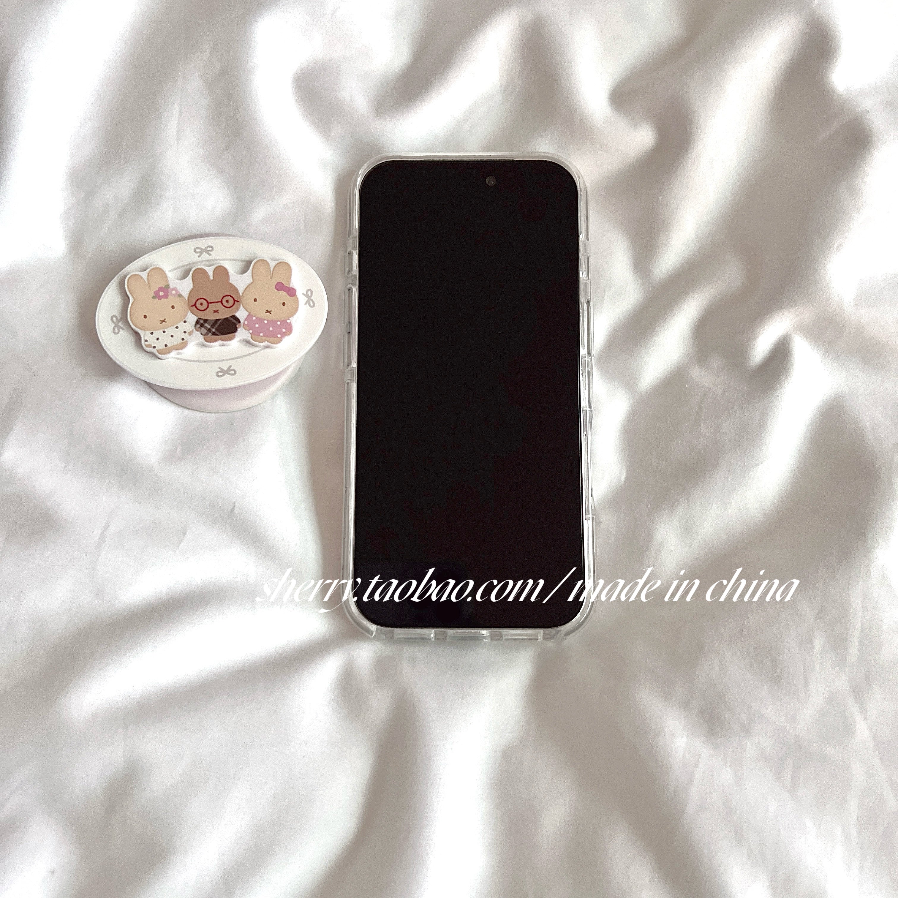 SHERRY*ins külək çəhrayı dəri hiss edən polka nöqtəli maqnit dovşan Apple 17ProMax mobil telefon qutusu iPhone16Pro niş qız ürəyi 15 sadə 14 kiçik təzə cizgi filmi sevimli