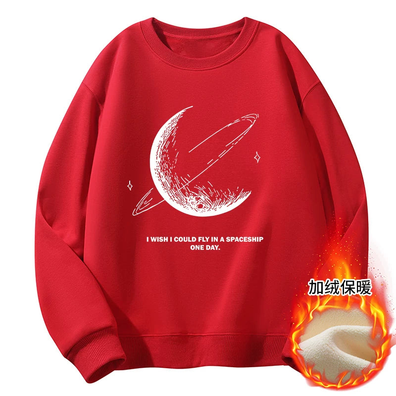 GLM Kişi və Qadınlar üçün Yun Astarlı Dəyirmi Yaxalı Sviter, Payız/Qış İstiliyi, Ağır Çəkili Stil, Amerika Boş Forması, Dəbli Brend Əsas Qat, Kişi Geyimləri