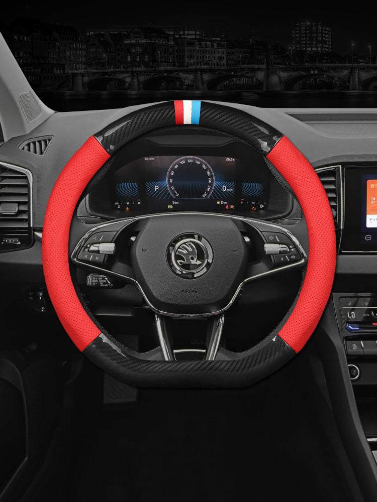 2025 Skoda Octavia Pro sükan örtüyü, Superb Karoq, Kodiaq GT sükan örtüyü, orijinal dəri, bütün mövsüm üçün.