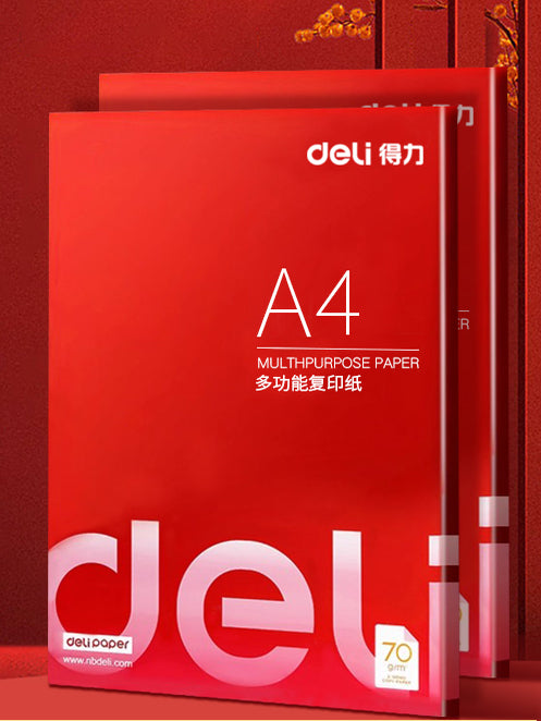 Deli A4 çap kağızı surət kağızı tək paket/tələbə məlumatı üçün 100 vərəq qalınlaşdırılmış qaralama kağızı çap qaralama kağızı bütün paket a4 ağ kağız ofis çap kağızı ofis ləvazimatları 70 q topdansatış münasib paket