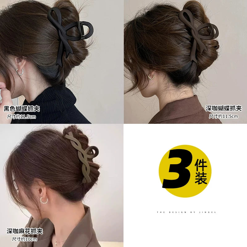 Qadın Saç Qısqacı 2025 Yeni Yüksək Uclu Buzlu Köpəkbalığı Qısqacı Başın Arxasındakı Qalın Saçlar üçün Əlavə Böyük Ölçülü Saç Qısqacı